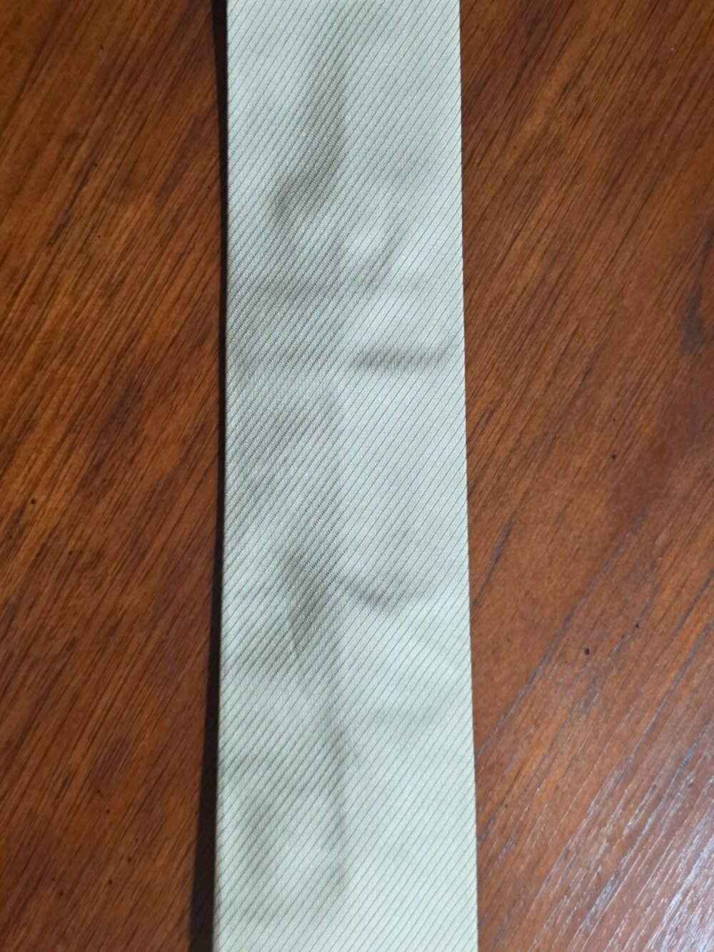 Brioni 100% Silk Tie Pale Champagne Yellow Diagonal Micro Stripe Italy Sartorial